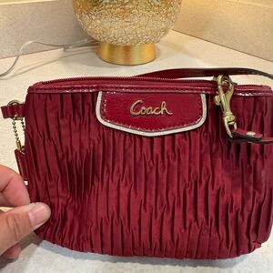 Coach Red Wristlet Bag